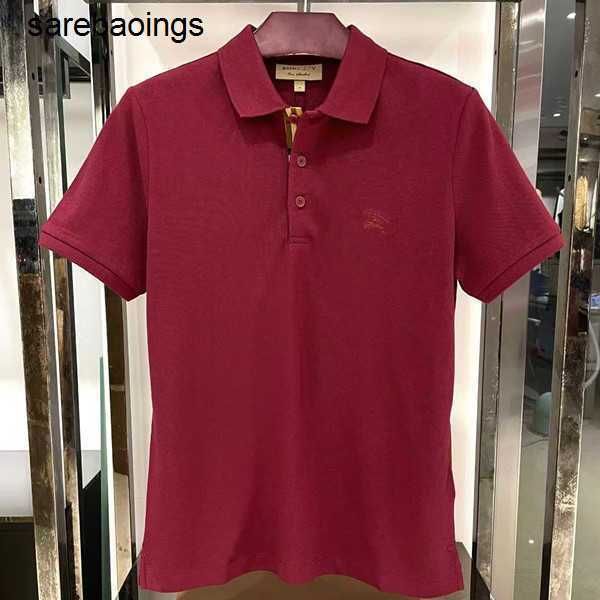 

summer burberies ong burbreries shirt men's polos hore arder jia shirt style claic men polo cotton acqh ba, White;black