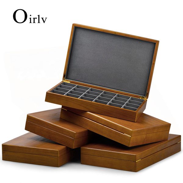 

jewelry settings oirlv solid wood multifunctional storage box necklace pendant ring display stand 230407, Slivery;crystal