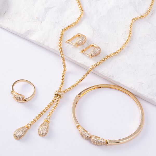 

other jewelry sets design womens luxury set dubai earrings ring bracelet large necklace party accessories 230407, Silver