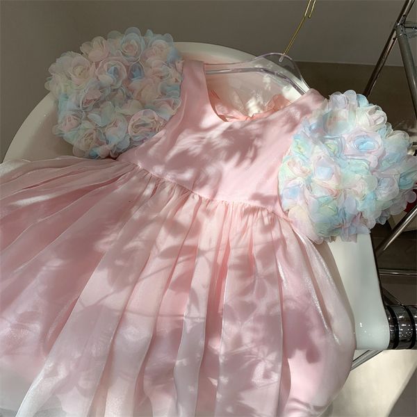 

girl's dresses girls' evening dress children's ceremony robe filled 1-9t clothes fluffy tutu vesido preschool prom dress 2304, Red;yellow