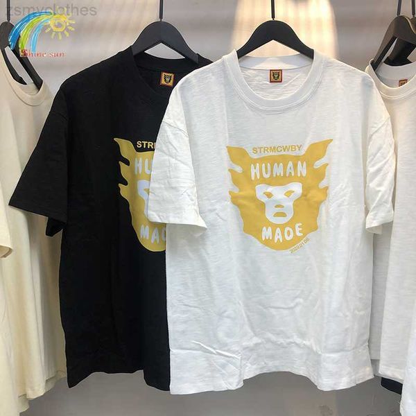 

men's t-shirts casual couple human made t-shirts men women short sleeve summer new o-neck tees, White;black