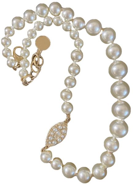 

women's pearl necklace designer jewelry women's party necklace classic pearl necklace french luxury brand fashion necklace, Silver