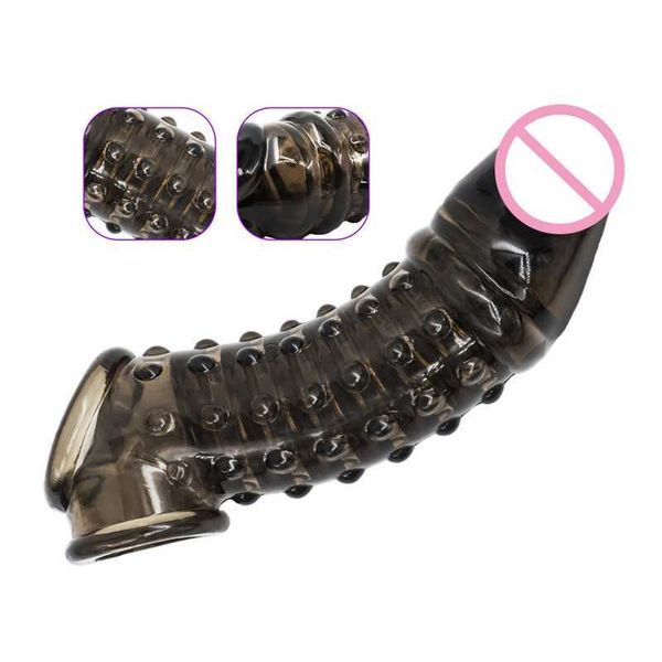 

toy massager penis sleeve reusable toys flexible glans enlarger extender delay ejaculation g spot stimulation for men