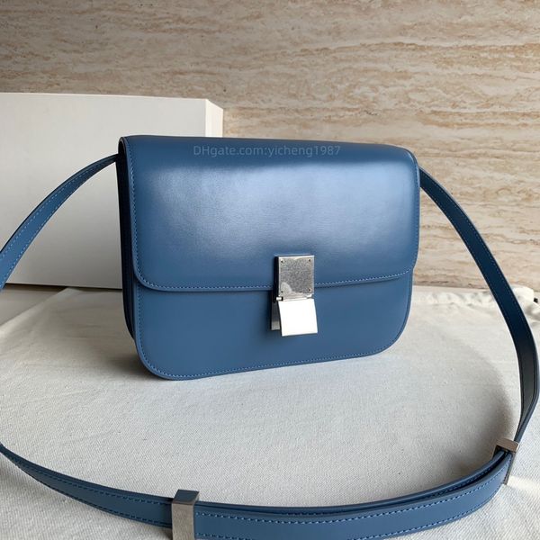 

10a tier mirror quality luxurys designer bag women medium purses 24cm teen polished cowhide leather shoulder crossbody lakeside blue classic, Black;red
