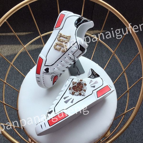 

luxury calfskin womens sneakers shoes leather trainers famous comfort outdoor trainers men's casual walking, Black