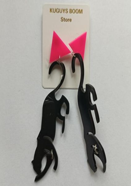 

cute acrylic fashion animal black panther dangle earrings come in for womens jewelry accessories4964153, Silver