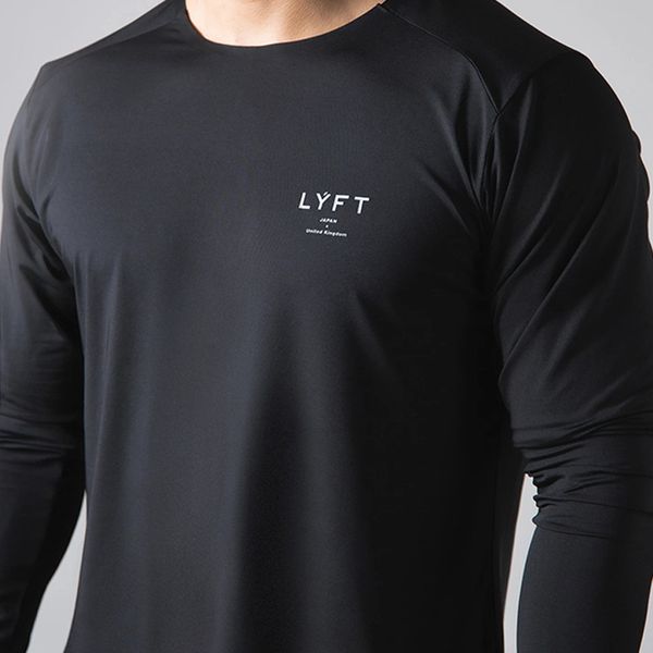 

mens tshirts spring and autumn sports longsleeved quickdrying slim round neck running tshirt casual training bodybuilding 230407, White;black