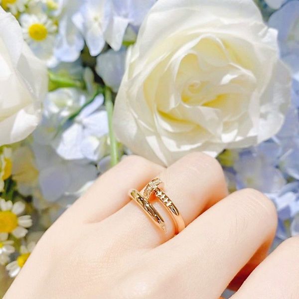 

designers wedding rings fashion womens ring luxury charm nail girl boys valentines day love gift, Slivery;golden