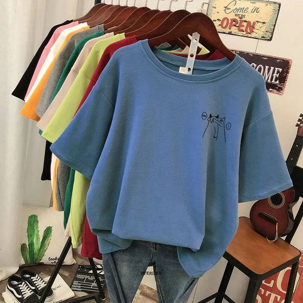 

women's t-shirt plus size 6xl 150kg summer women's t-shirt short sleeve large t-shirt cotton o-neck short sleeve cartoon print wom, White