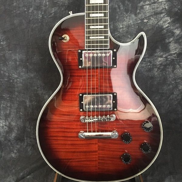 

new brown red 6 string rosewood fingerboard electric guitar fast shipping