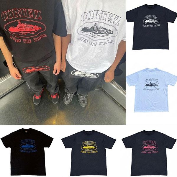 

designer t shirt mens t-shirts summer tees round neck womens short sleeve letter print shirts high street clothes large size, White;black