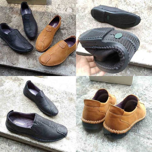 

solid 801 manual line frosted cow leather overshoot men's shoes without gluedesigners environmental protectiondesigners light and young
