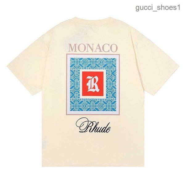 

23ss rhude mens t shirt tess designer casual fashion short sleeve europe america men women round neck tshirts us size s-xxl, White;black