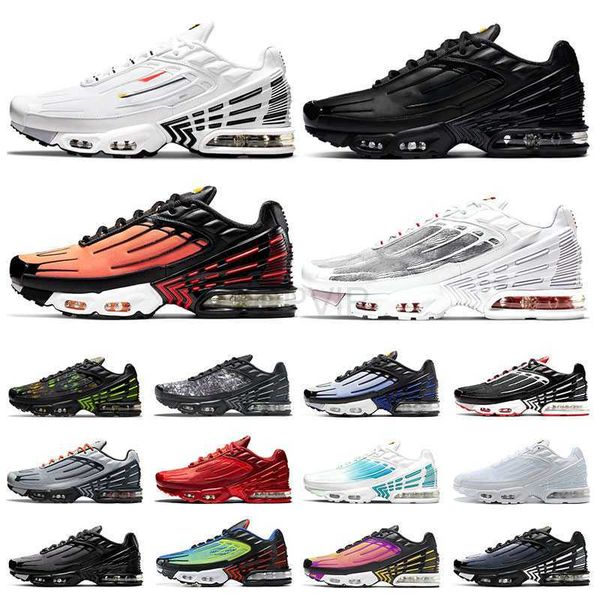 

plus 3 turned tn men shoes triple white black orange green graphic prints multi graphy pack obsidian mens women trainers outdoor jogging wal