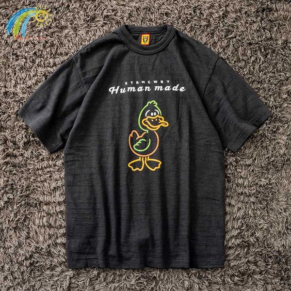 

t-shirts for men duck print pattern human made t-shirts men women tees white black short sleeve