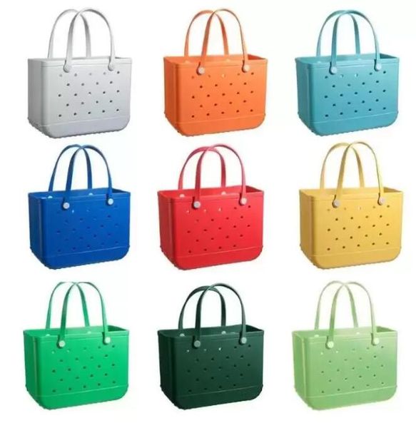 

diy decoration summer beach bag fashion storage bag large capaction waterproof eva portable travel bag candy color, Pink;blue