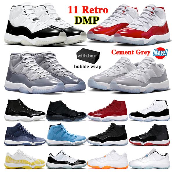 

cement grey 11 mens basketball shoes jumpman 11 cherry 11s concord bred cool grey jubilee midnight navy velvet cap and gown men women traine