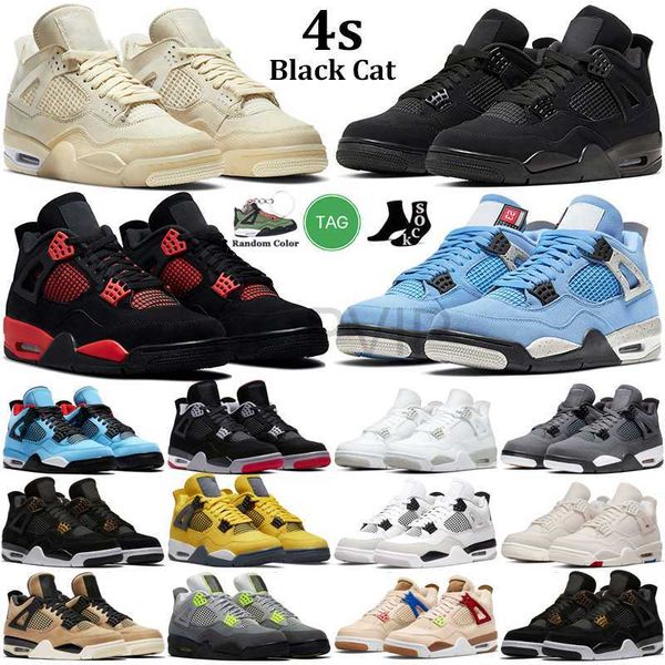 

4 4s men basketball shoes women military black cat fire red thunder university blue white oreo sail bred mens trainers outdoor sports sneake