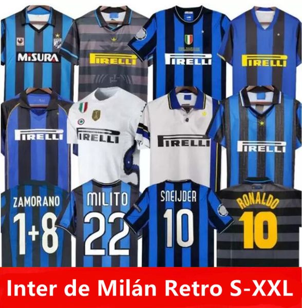 

soccer jerseys finals 2009 milito sneijder zanetti milan retro football 97 98 99 01 02 03 djorkaeff baggio adriano 10 11 07 08 09 batistuta, Black;yellow