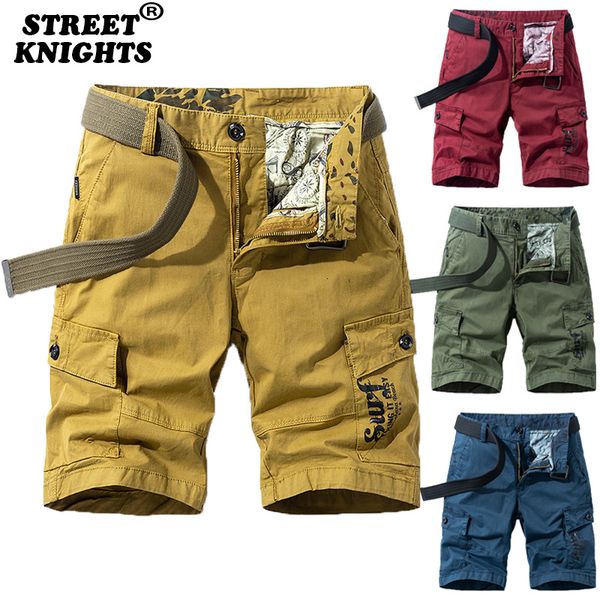 

men s shorts summer men cargo cotton mens solid color casual breeches breathable quick dry multi pocket hip hop male 230407, White;black