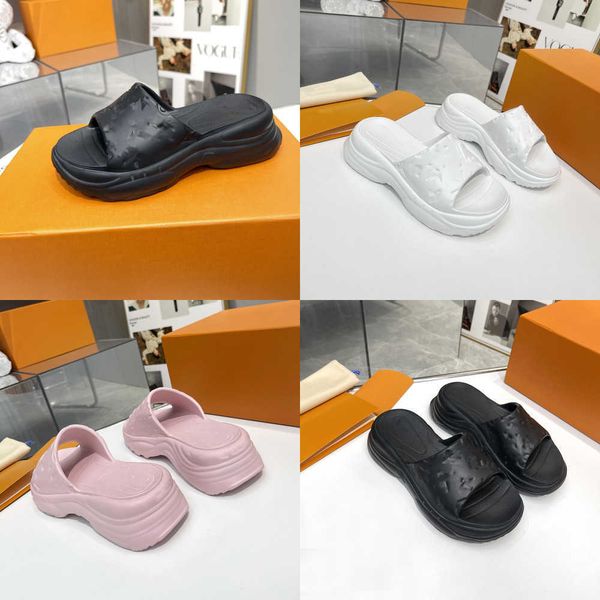 

pool pillow comfort women slippers thong sandals cutout leather sandal flat bow spikes luxury leather platform slipper woman flip-flops size, Black