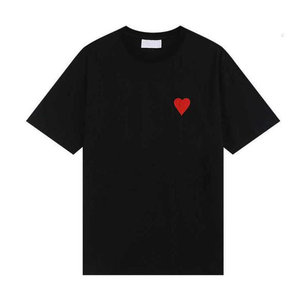 

2023 mens women designer of luxury amis t shirt fashion men s casual tshirt man clothing egfl ype1, White;black