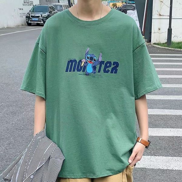 

summer men's pure cotton casual loose fitting t-shirt, White;black