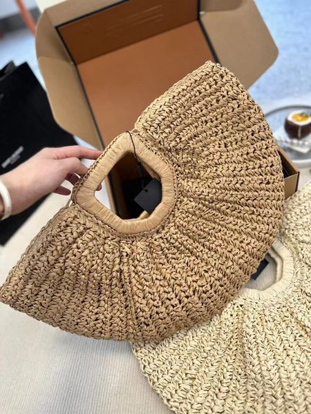 

totes bags handbags round straw woven shoulder bag women design handbag tote purse