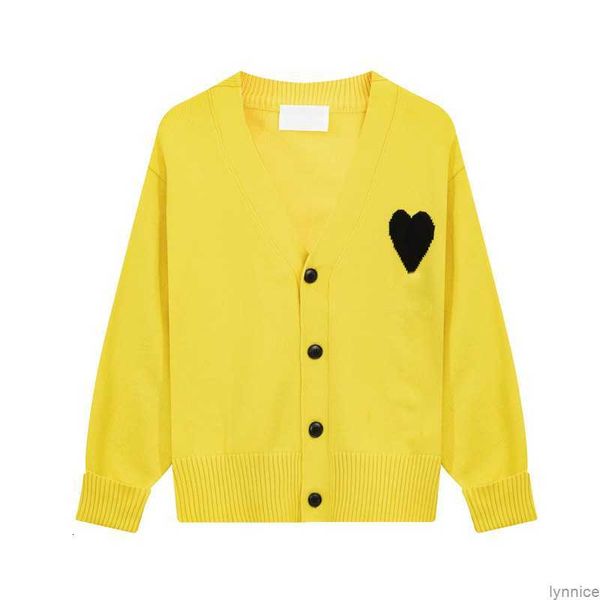 

fashionable paris designer men's sweater amis de coeur macaron love jacquard cardigan for men and women 123 1uuu, White;black