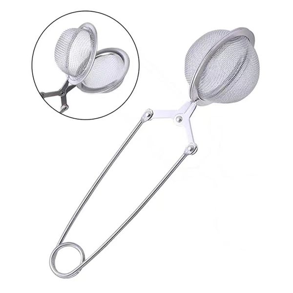 

tea infuser stainless steel sphere mesh tea strainer coffee herb spice filter diffuser handle tea ball