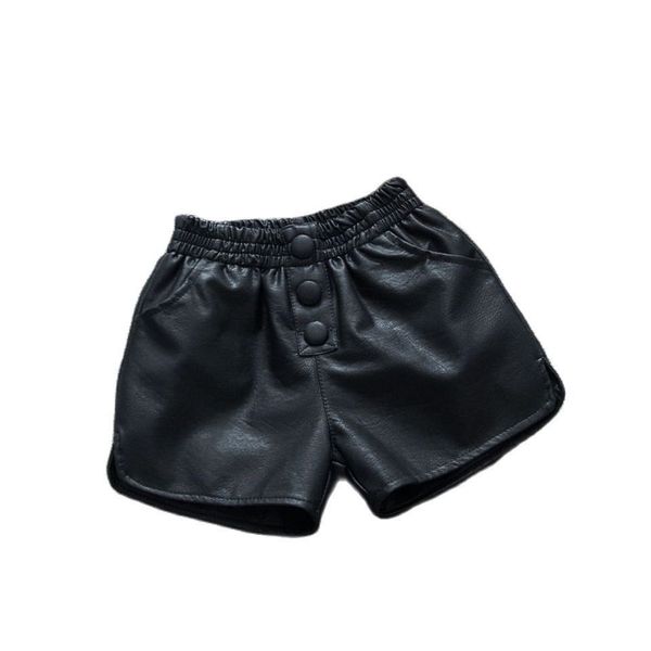 

shorts black butterfly shorts leather pants girl baby spring 230406
