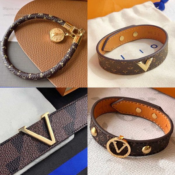 

designer bracelets designers mens womens bracelets bangle luxury designer jewelry faux leather 18k gold plated stainless steel bracelet wome, Black