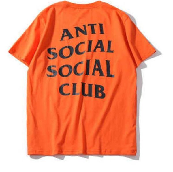 

designer men trendy anti social club assc branded paranoid couple short sleeve t-shirtkessk, White