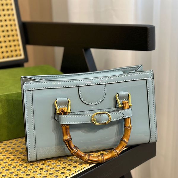 

bamboo handle handbags crossbody bag tote shoulder shopping bags women underarm hobo patent leather wallets handbag purse removable strap ho