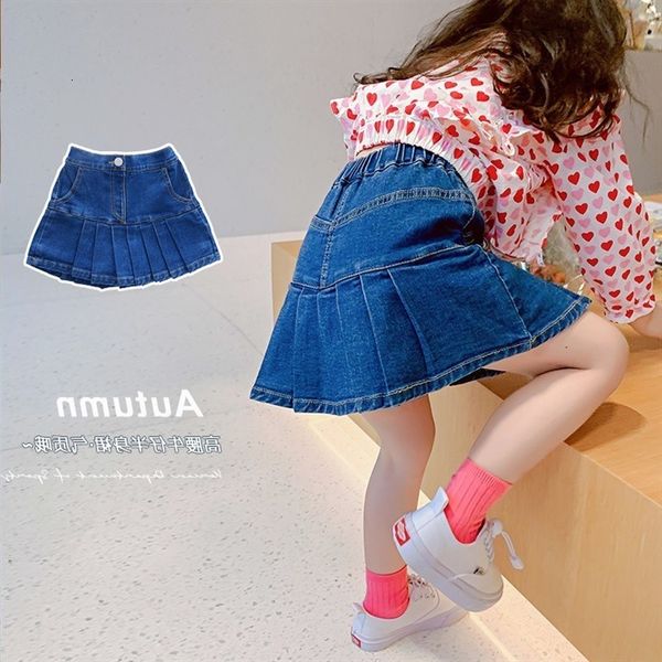 

skirts springsummer girls' casual jeans 230406, Blue