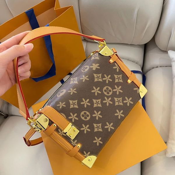 

trunk box m46358 m21741 classic clutch tote bag luxury designer nano square handbag pochette shoulder bag womens wallet mens leather embosse