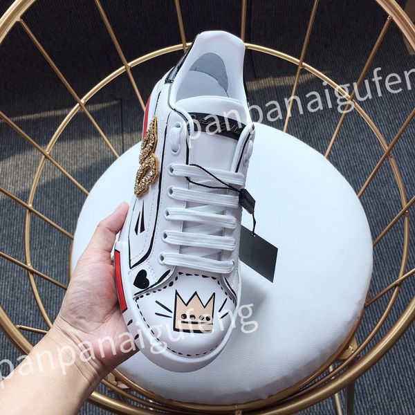 

luxury calfskin womens sneakers shoes leather trainers famous comfort outdoor trainers men's casual walking, Black