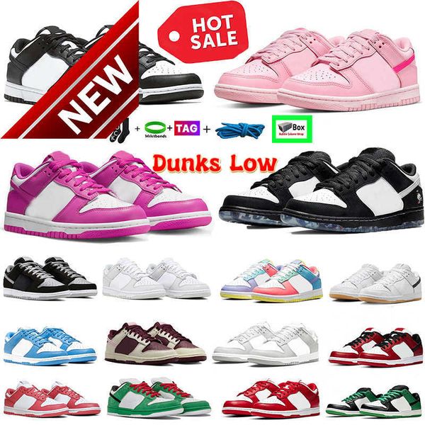 

retro low with box mens dunks low running shoes sneakers white black panda pigeon triple pink unc phonton dust grey fog active fuchsia valen