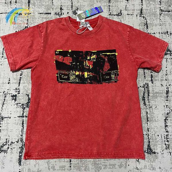 

men's t-shirts 2023 summer vintage washed batik rose red cav empt c.e t-shirt men women hip hop loose abstract graphic cavempt tee shor, White;black
