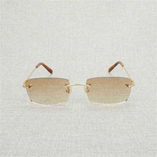 

2023 designer glasses model vintage rimless square men women glasses metal frame eyeglasses shades oculos gafas for club driving accessories, White;black