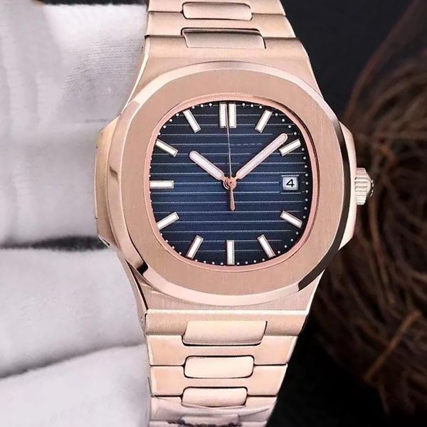 

fashion womens luxury wrist watches waterproof watch automatic silver strap blue stainless mens mechanical montre de luxe wristwatch gift fo, Slivery;golden