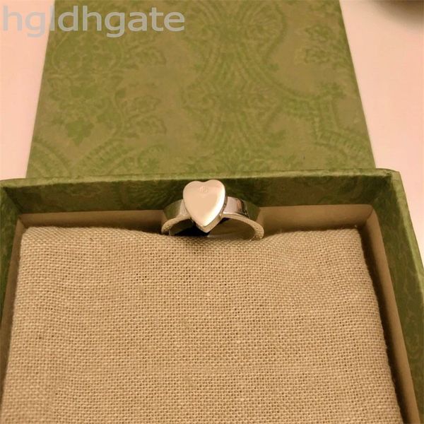 

classical metal rings for ladies luxury engagements heart bague womens wedding band jewlery designer for women elegant love ring romantic ae, Silver