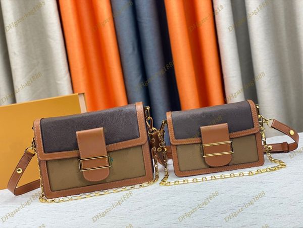 

44391 luxury designer women's bag classic daphne postman bag fashion contrast splice square bag vintage chain handbag 44580 one shoulde