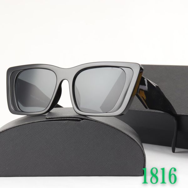 

new pd1816 sunglasses fashion designer sunglasses men women anti-uv sun glasses goggle beach accessory, White;black