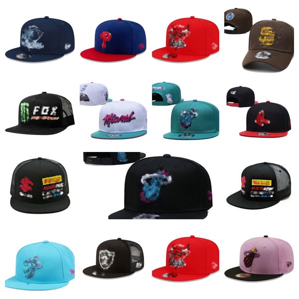 

men snapbacks basketball hats all team logo designer adjustable fitted bucket hat embroidery cotton mesh beanies hat outdoors sport hip hop, Black;white