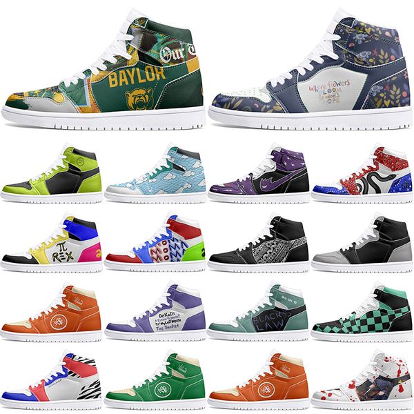 

New Customized Shoes 1s DIY shoes Basketball Shoes males 1 females 1 Anime Character Customized Personalized Trend Versatile Outdoor sports sneaker