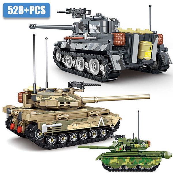 

kits military series merkava main battle type 99 tiger tank model building blocks moc weapon bricks toys gifts for children p230407