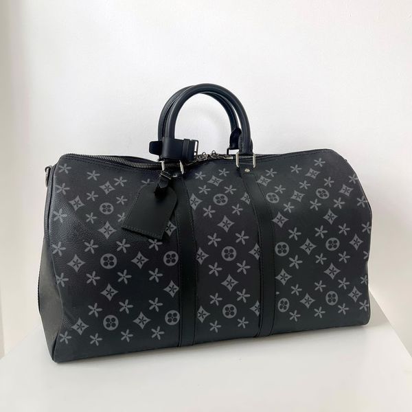 

m41424 keepall 45 50 55 travel bag luxury totes fashion weekend luggage designers duffle bags womens mens genuine leather cross body bag clu