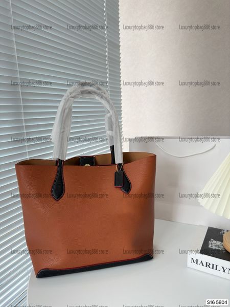 

5a coch vintage the tote bag women luxurys handbags large shopping bags real leather shoulder bags famous brand crossbody bag fashion big pu