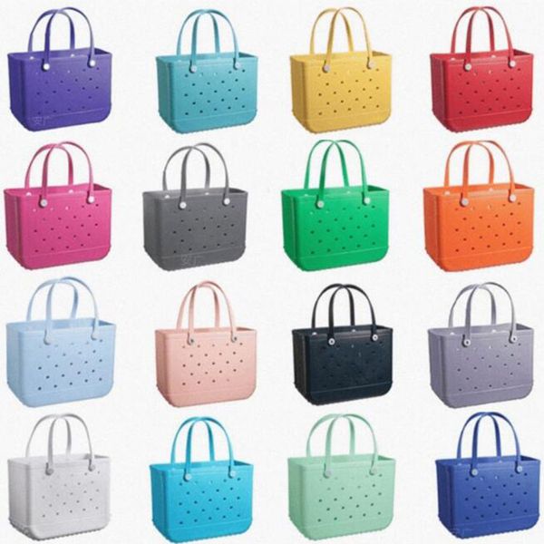 

38*13*32cm fashion storage beach bags large capaction beach color summer soft silicone basket creative portable women totes bag, Pink;blue